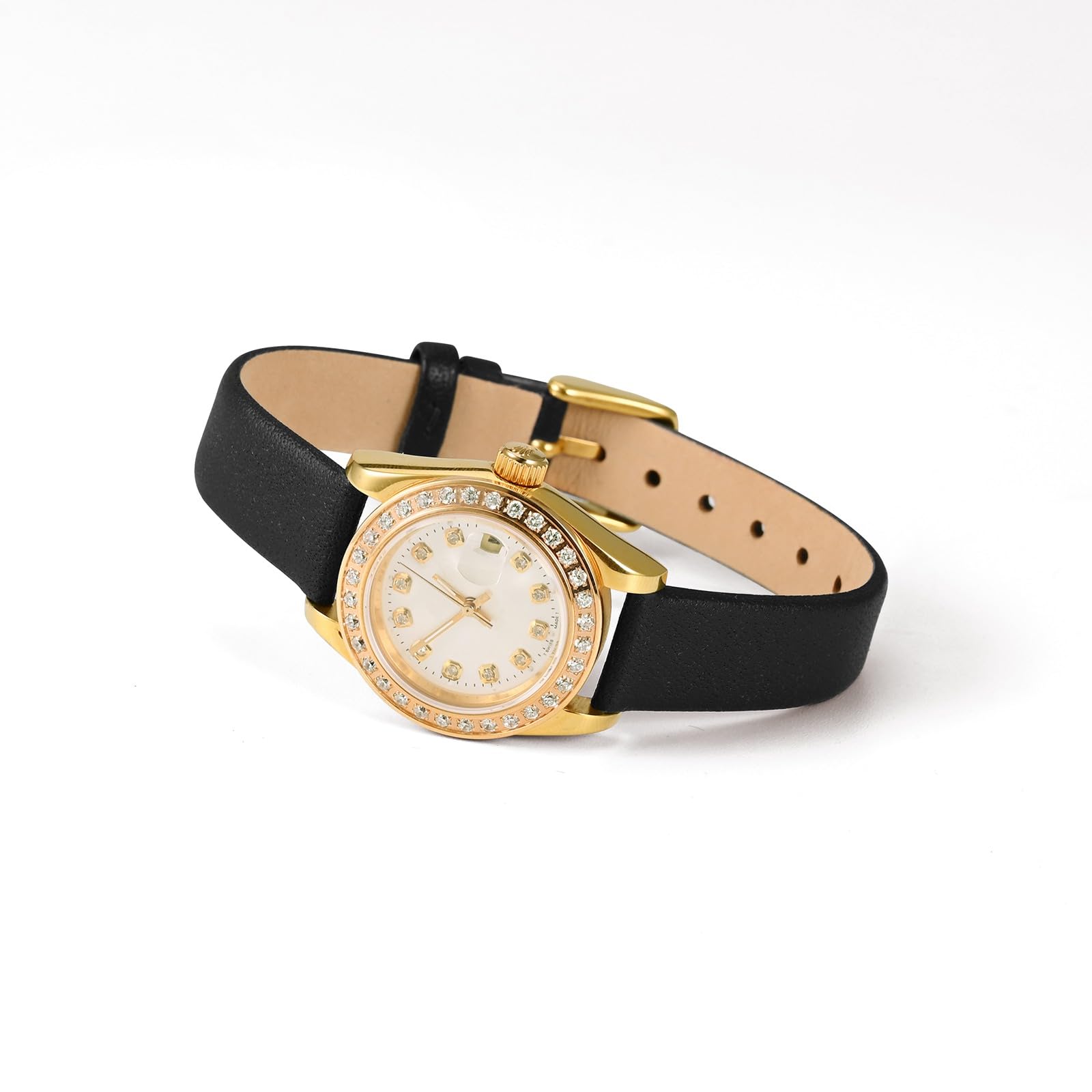 Foto 2 | Correa De Reloj Wocci Elegante De Piel Auténtica De 20 Mm Con Hebilla De Oro Rosa - Venta Internacional.