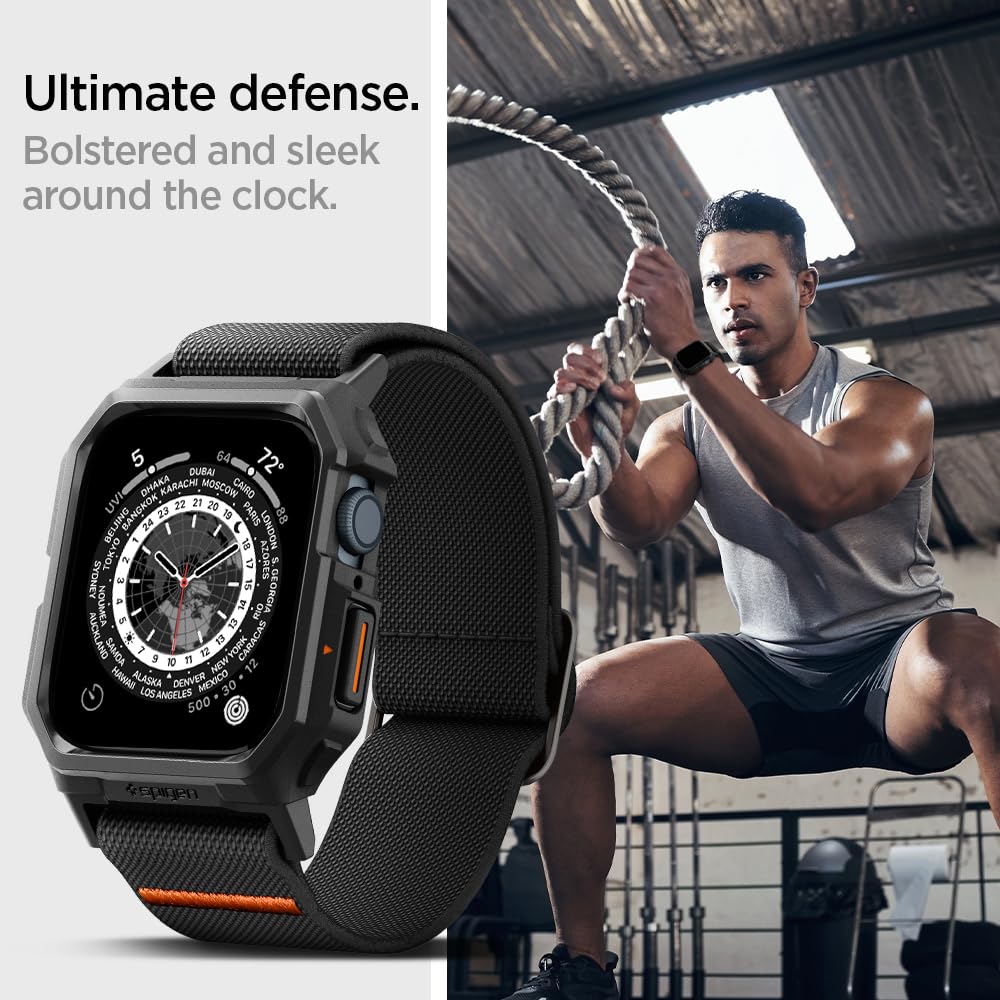 Foto 6 pulgar | Funda Para Apple Watch Series 9/8/7 Spigen Lite Fit Pro De 45 Mm - Venta Internacional.