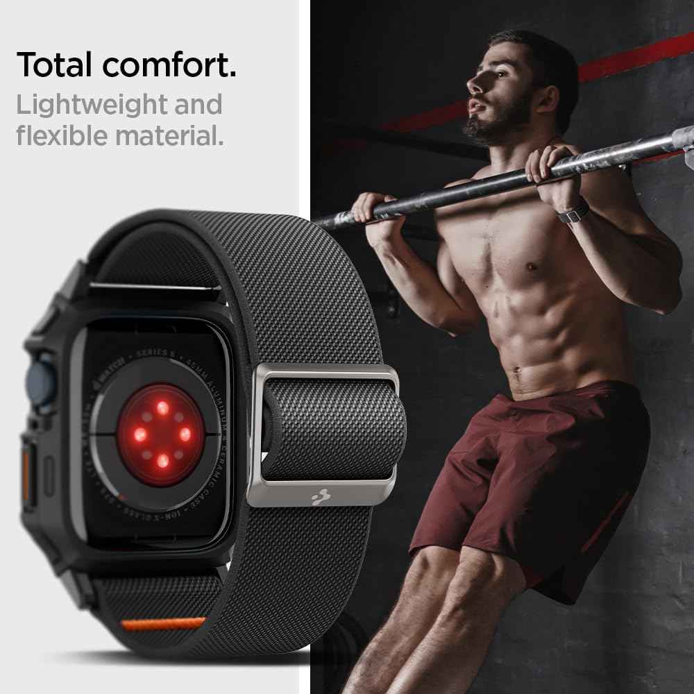 Foto 7 pulgar | Funda Para Apple Watch Series 9/8/7 Spigen Lite Fit Pro De 45 Mm - Venta Internacional.
