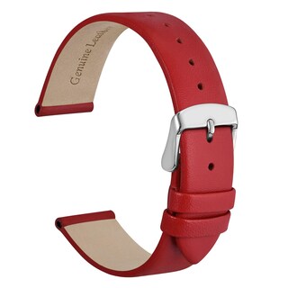 Foto 1 | Correa De Reloj Wocci, Elegante, Piel Auténtica, 16 Mm De Ancho, Color Rojo - Venta Internacional.
