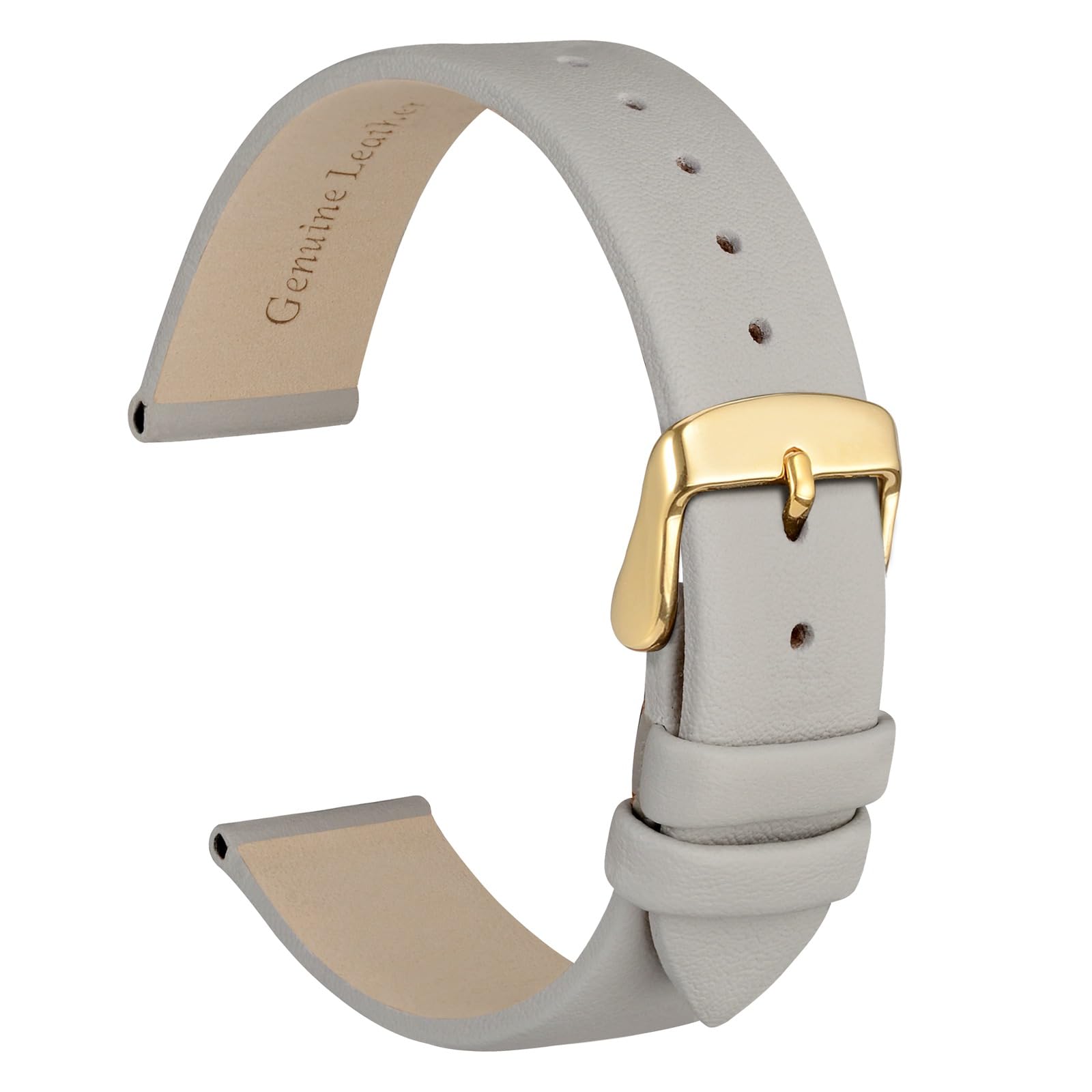 Foto 2 pulgar | Correa De Reloj Wocci, Elegante, De Piel Auténtica, 22 Mm De Ancho, Color Gris - Venta Internacional.