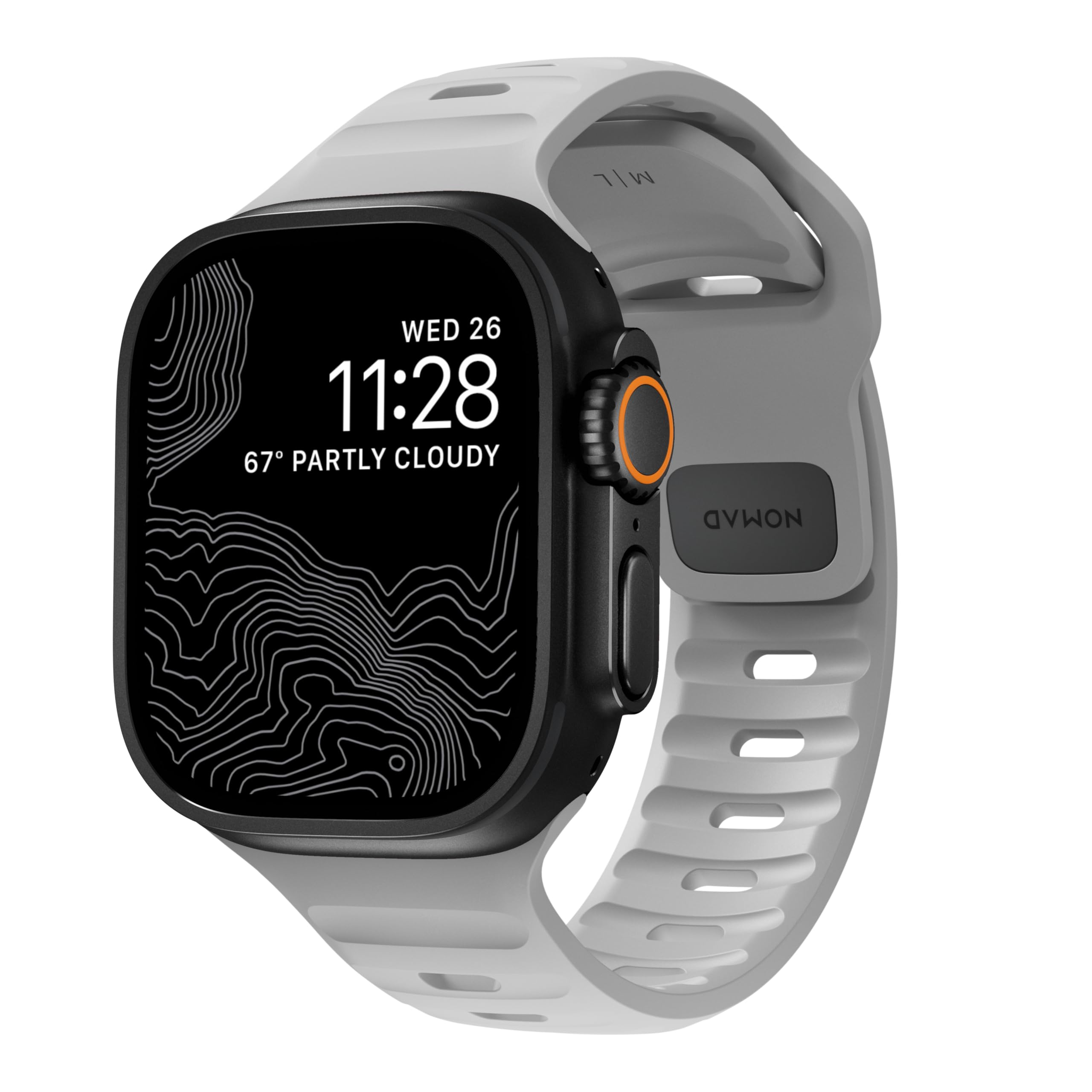 Foto 2 pulgar | Correa Deportiva Nomad Lunar Grey De 45 Mm Para Apple Watch Ultra 2 - Venta Internacional.