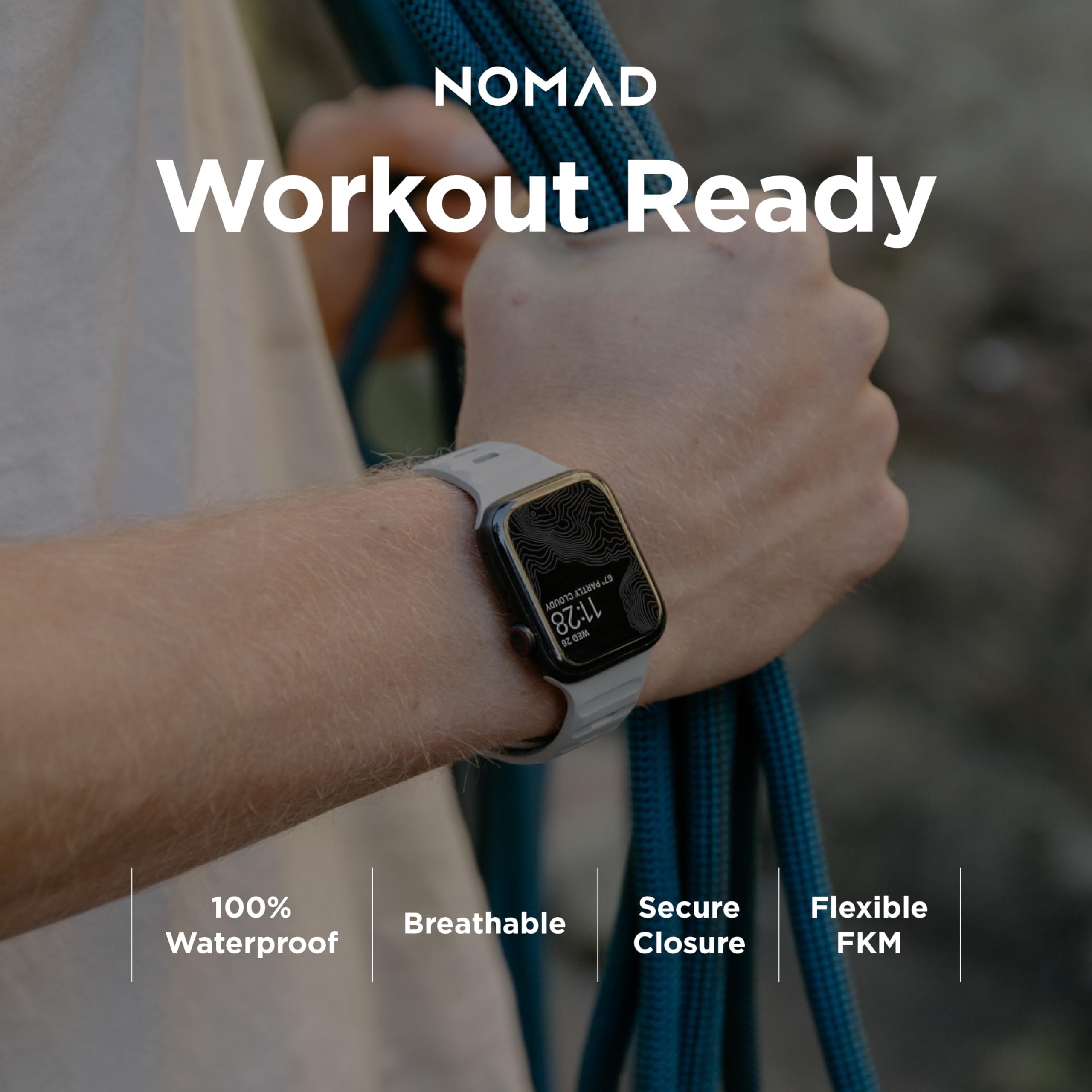 Foto 4 pulgar | Correa Deportiva Nomad Lunar Grey De 45 Mm Para Apple Watch Ultra 2 - Venta Internacional.