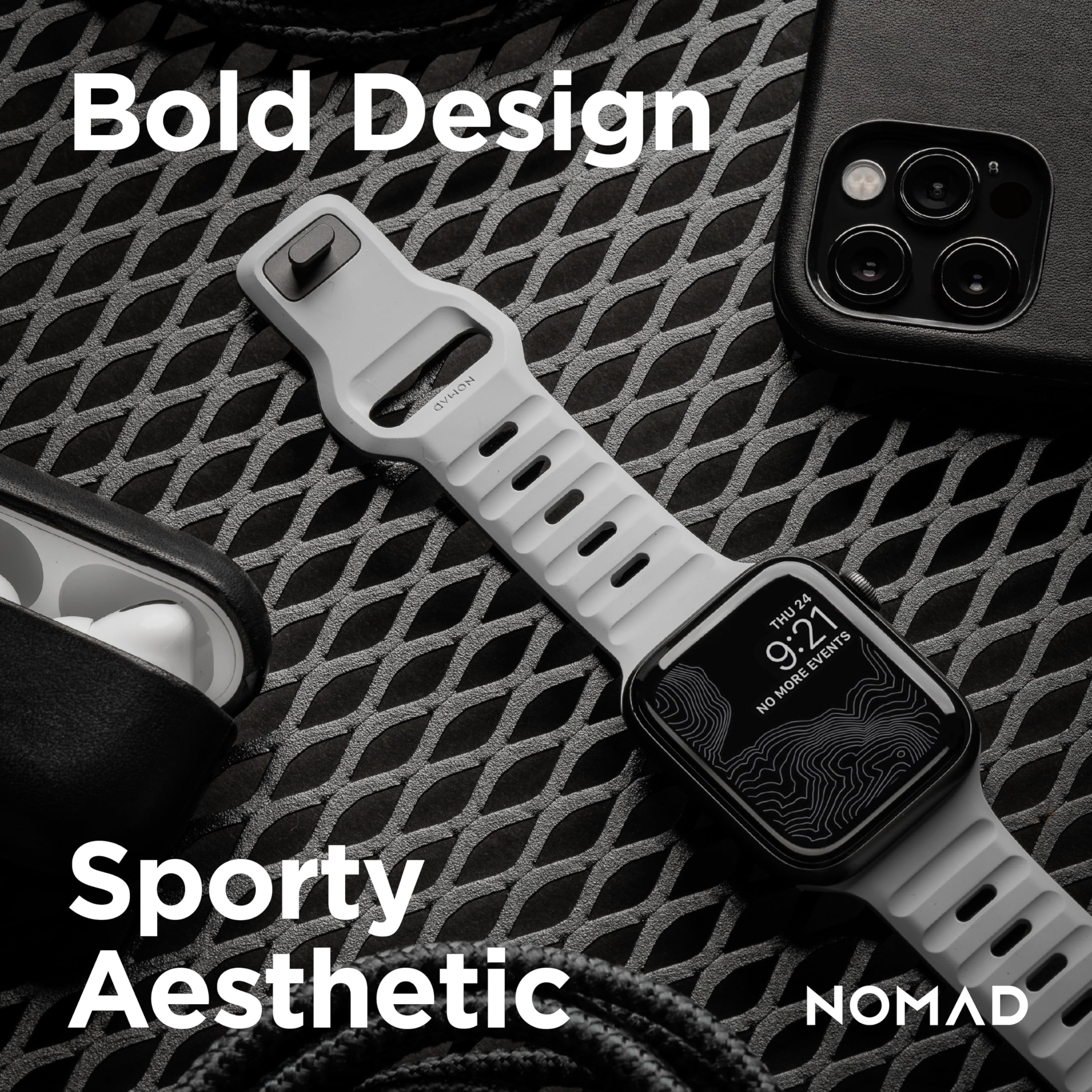 Foto 6 pulgar | Correa Deportiva Nomad Lunar Grey De 45 Mm Para Apple Watch Ultra 2 - Venta Internacional.