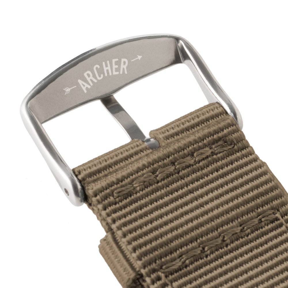 Foto 5 | Pulseras De Reloj Archer Premium De Nailon De Liberación Rápida, 18 Mm, Color Caqui - Venta Internacional.