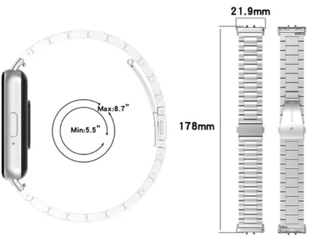 Foto 5 pulgar | Correa para Samsung Galaxy Fit 3 2 Piezas + Mica + Funda