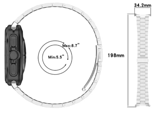 Foto 4 pulgar | Correa para Samsung Galaxy Watch Ultra + Mica Case