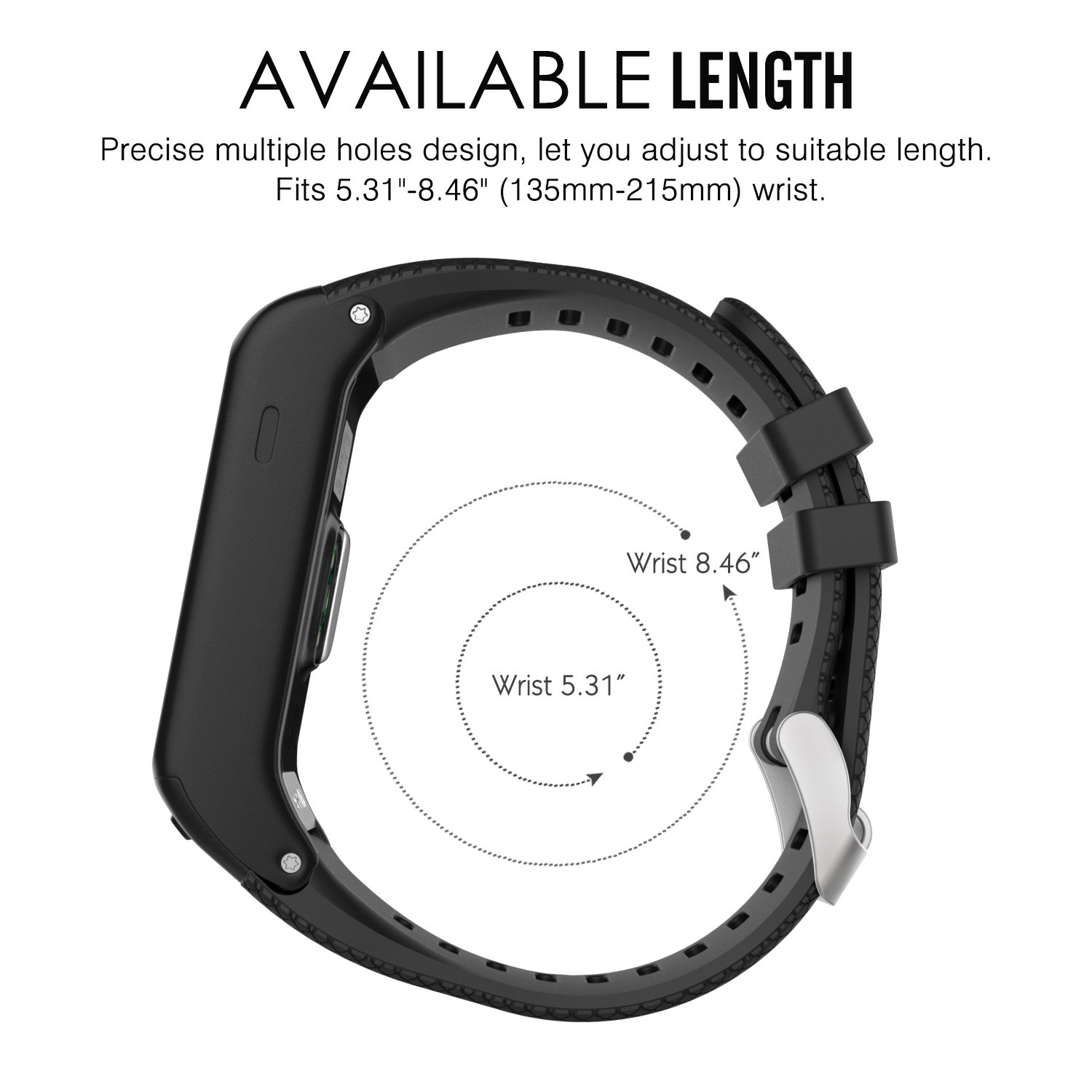 Foto 6 pulgar | Correa De Reloj Moko Compatible Con Garmin Vivoactive Hr  Color Negro - Venta Internacional.