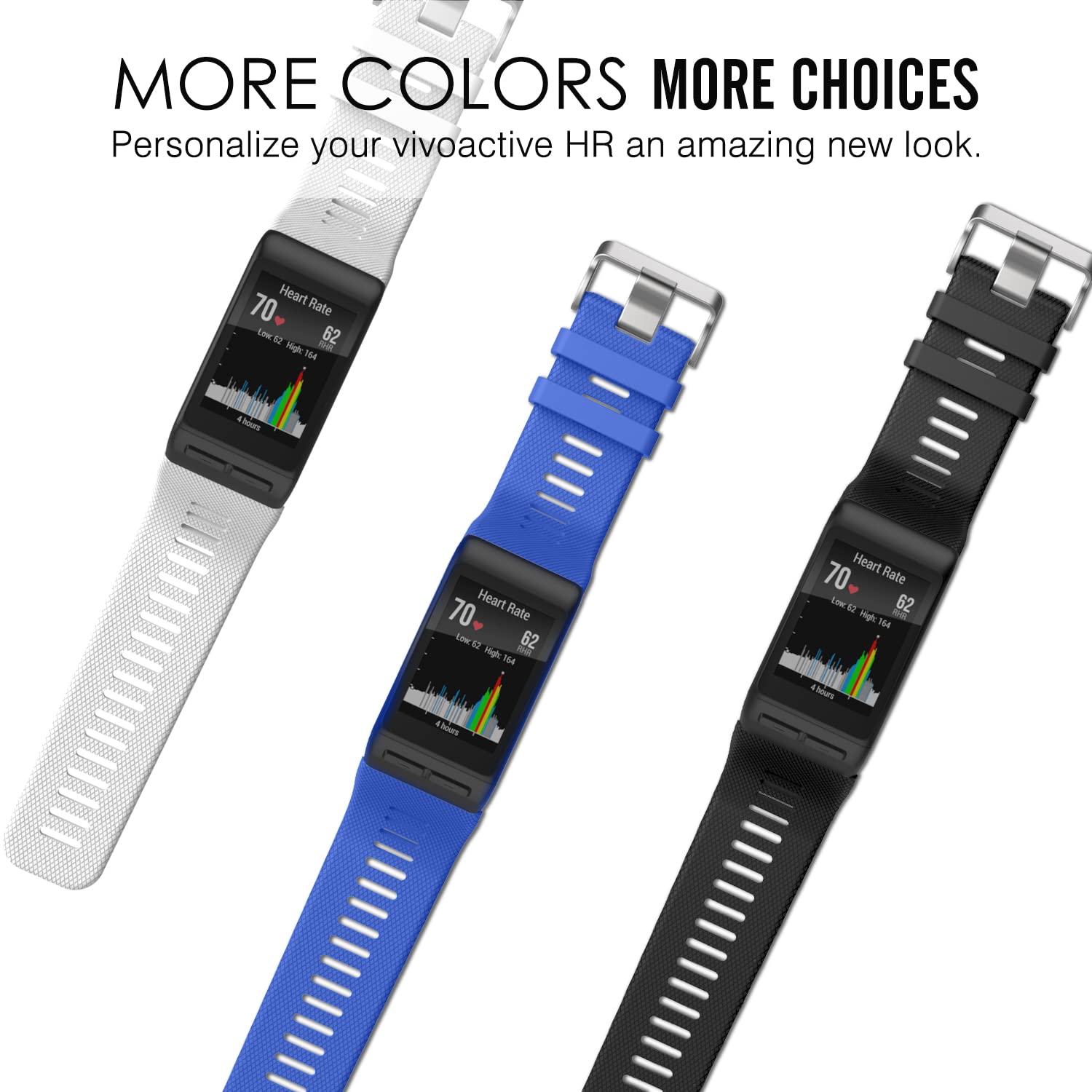 Foto 8 pulgar | Correa De Reloj Moko Compatible Con Garmin Vivoactive Hr  Color Negro - Venta Internacional.