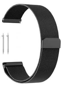 Foto 8 | Correa Milanesa Negra Ajustable de Acero Inoxidable para Smartwatch Galaxy Watch 4/5, Huawei Fit, Amazfit y Más