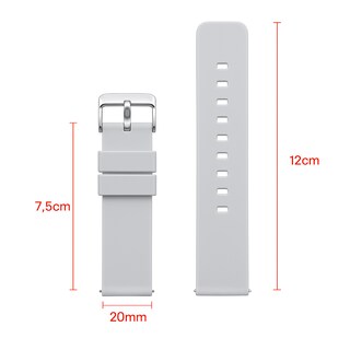 Foto 3 | Correa Universal de Silicón Gris 20 mm para Smartwatch, Diseño Deportivo y Ajuste Rápido