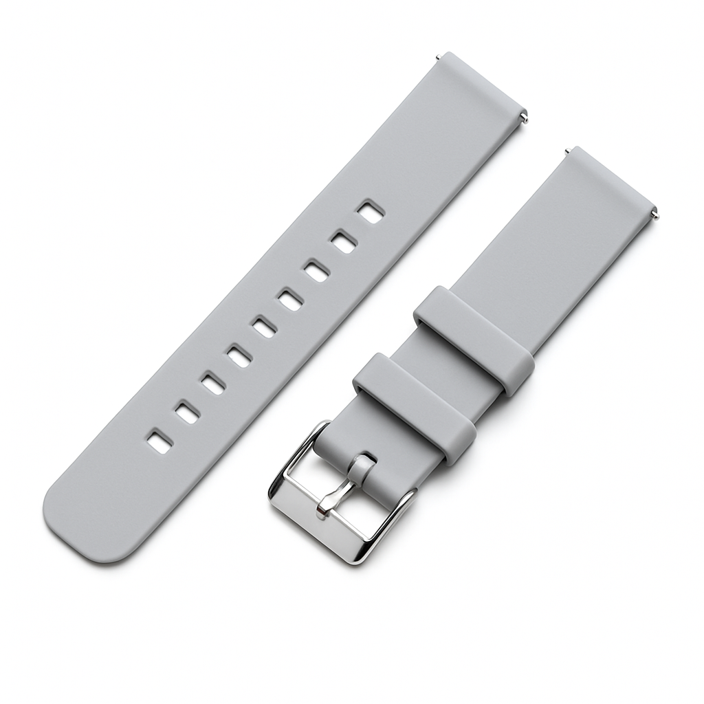 Foto 6 pulgar | Correa Universal de Silicón Gris 20 mm para Smartwatch, Diseño Deportivo y Ajuste Rápido