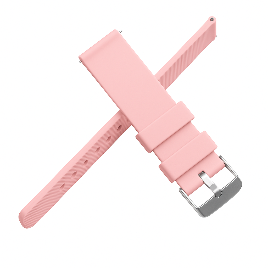 Foto 7 pulgar | Correa Universal de Silicón Rosa 20 mm para Smartwatch, Diseño Deportivo y Ajuste Rápido