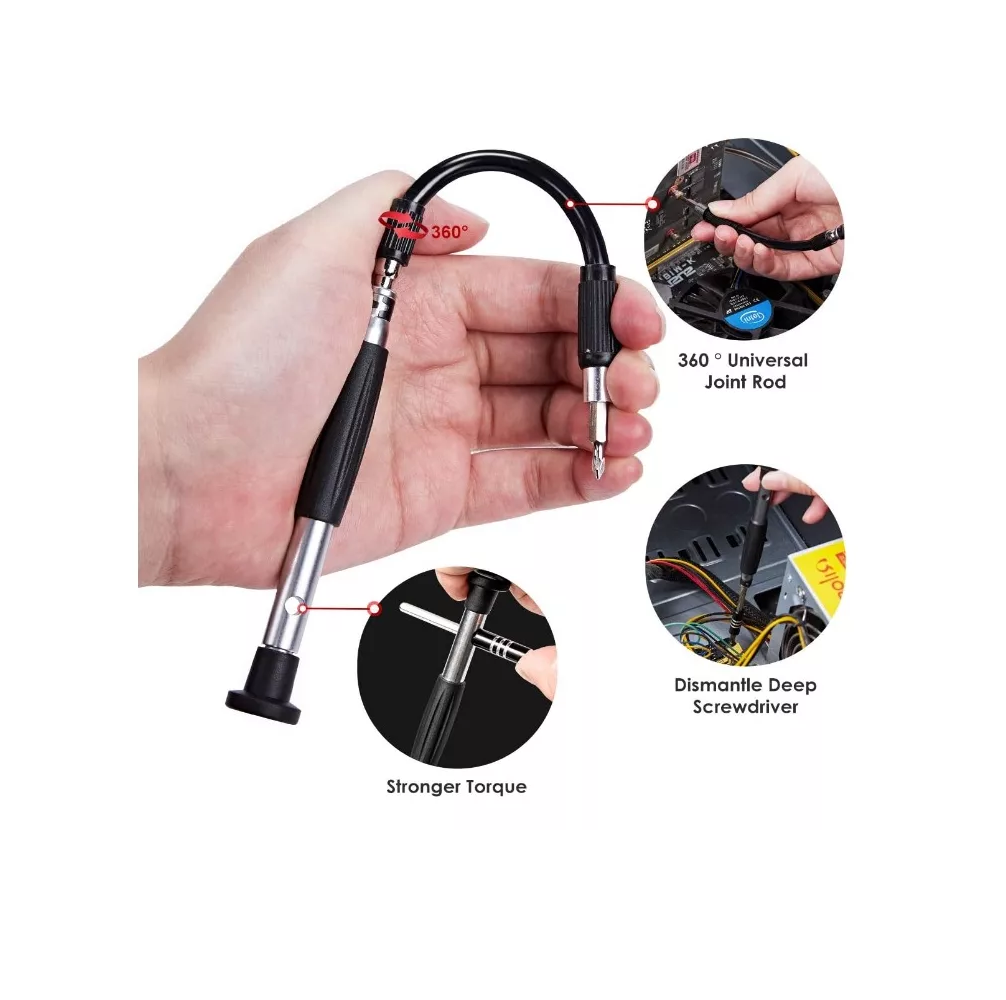 Foto 3 pulgar | Juego De Herramientas Belug para Cámara Xbox PS4 y Celulares 56 Piezas Negro Con Rojo