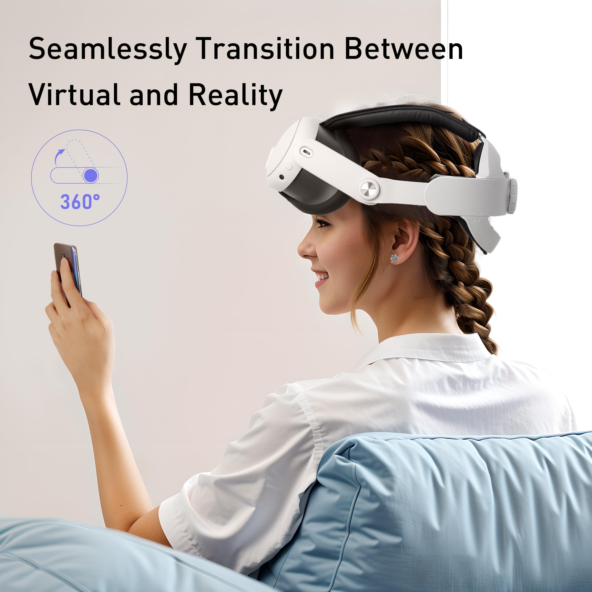 Foto 3 | Accesorios De Correa Para La Cabeza Kuject Design Comfort Para Oculus Quest 3s/quest3 - Venta Internacional.