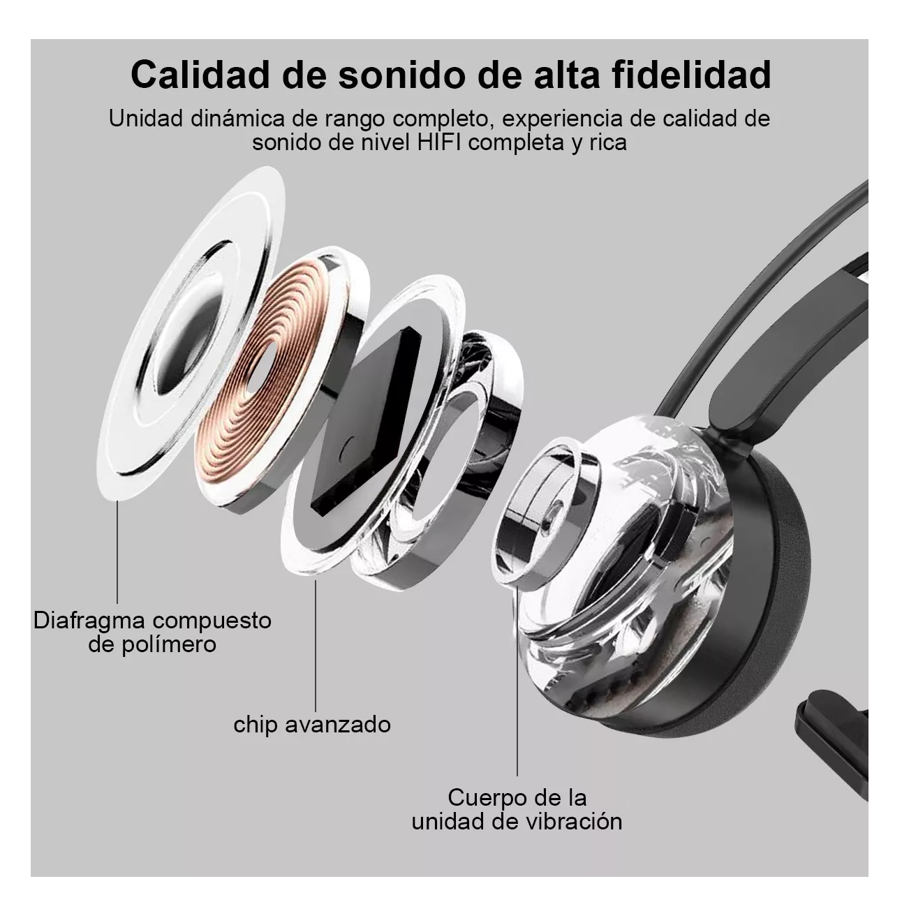 Foto 6 pulgar | Audifonos Inalambricos Belug De Diadema Bluetooth Cancelacion Ruido Negro