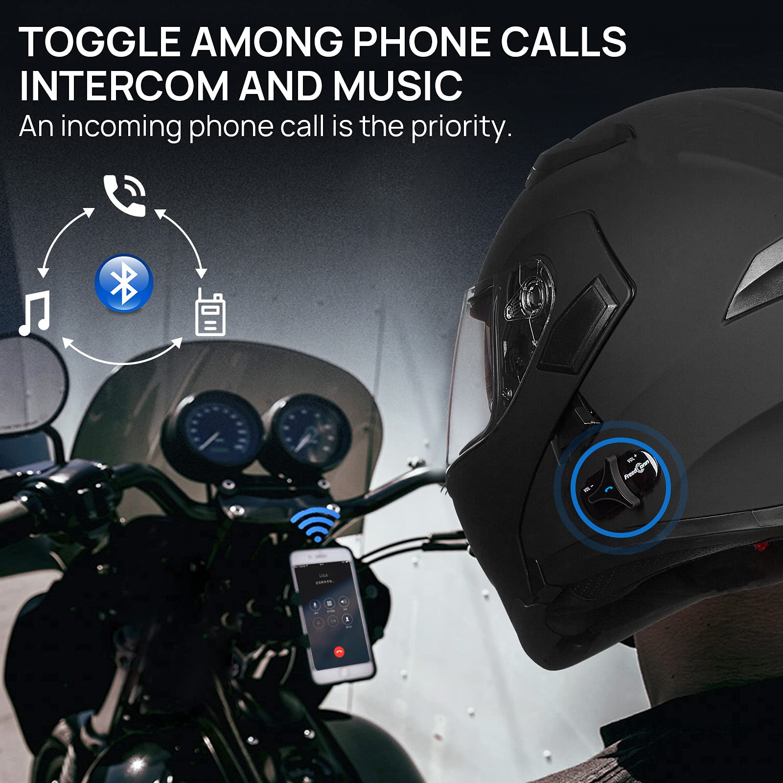 Foto 5 pulgar | Casco De Moto Bluetooth Ilm 902bt Pro Negro Mate Xl - Venta Internacional.