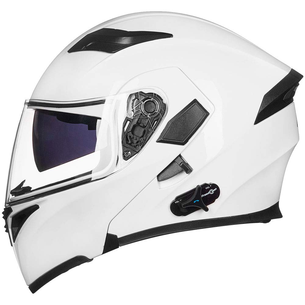 Foto 2 pulgar | Casco De Moto Ilm 902bt Pro Bluetooth Modular Blanco M - Venta Internacional.