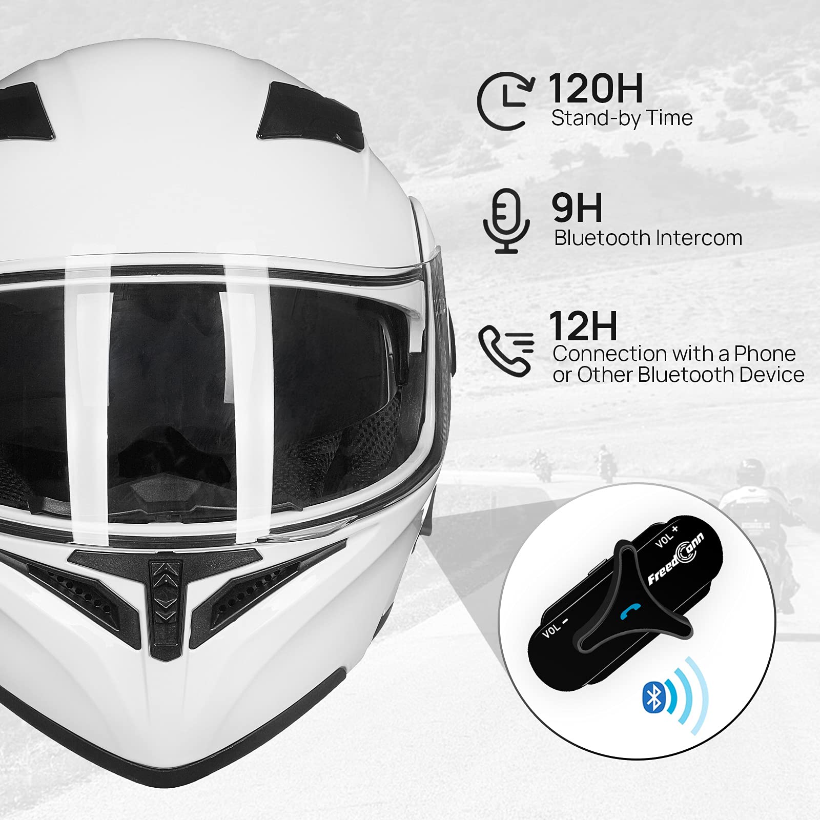 Foto 6 pulgar | Casco De Moto Ilm 902bt Pro Bluetooth Modular Blanco M - Venta Internacional.