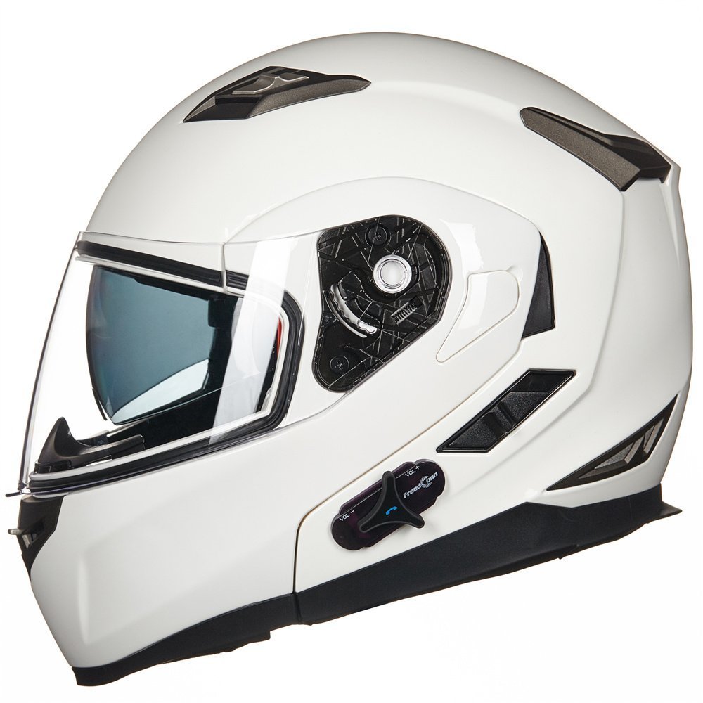 Casco De Moto Ilm 953 Bluetooth Integrado Modular Blanco M - Venta Internacional.