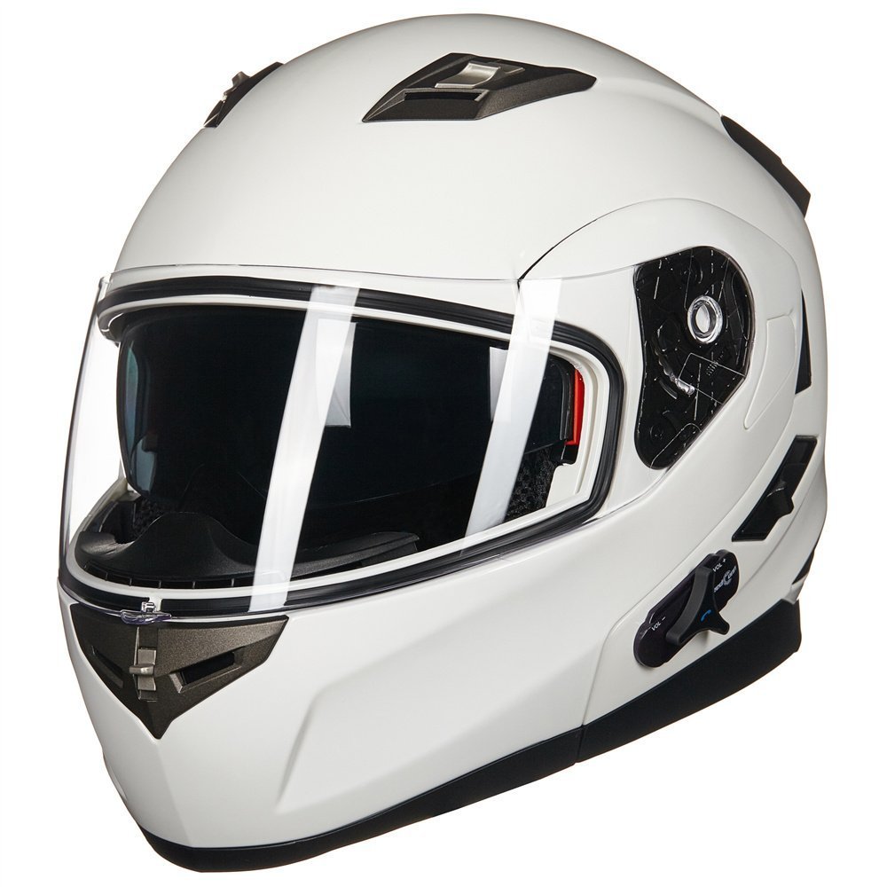 Foto 4 pulgar | Casco De Moto Ilm 953 Bluetooth Integrado Modular Blanco M - Venta Internacional.