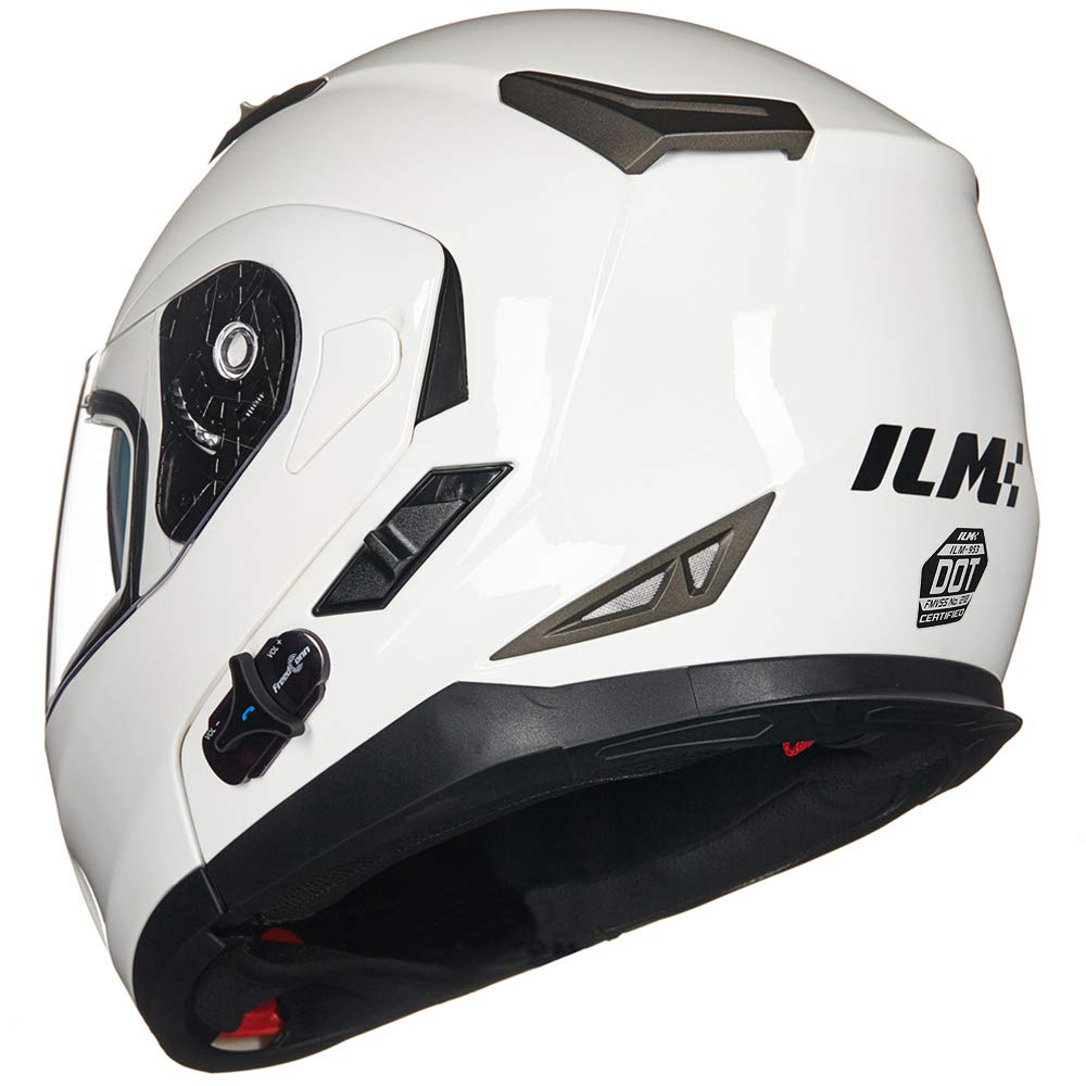 Foto 7 pulgar | Casco De Moto Ilm 953 Bluetooth Integrado Modular Blanco M - Venta Internacional.