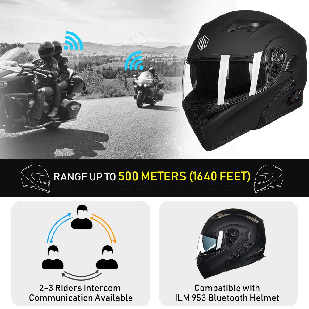 Foto 4 pulgar | Casco De Moto Ilm 902bt, Bluetooth, Modular, Plegable, Dot - Venta Internacional.