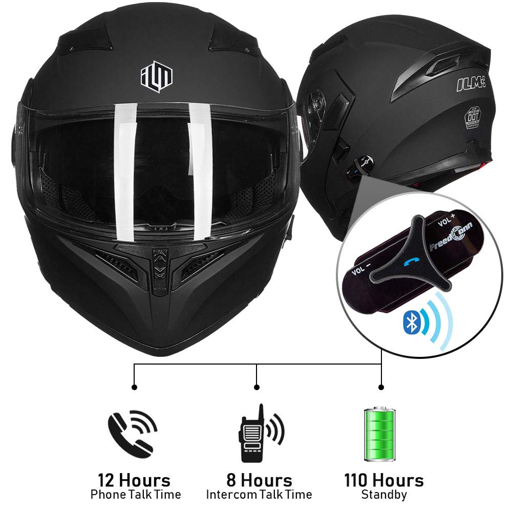 Foto 5 | Casco De Moto Ilm 902bt, Bluetooth, Modular, Plegable, Dot - Venta Internacional.