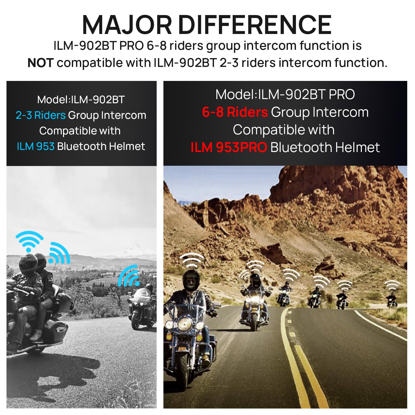 Foto 8 pulgar | Casco Bluetooth Para Moto Ilm 902bt Pro, Negro Mate, Tamaño Grande - Venta Internacional.