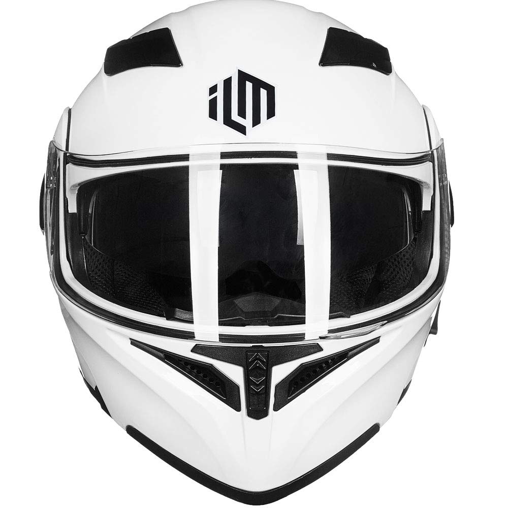 Foto 8 pulgar | Casco De Moto Ilm 902bt Bluetooth Modular Abatible Blanco M - Venta Internacional.