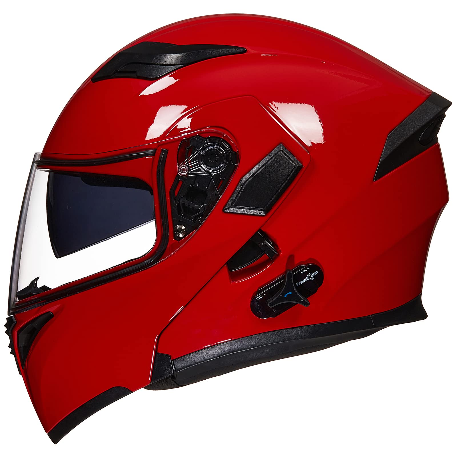 Casco De Moto Ilm 902bt Con Bluetooth, Modular Y Abatible, Rojo - Venta Internacional.