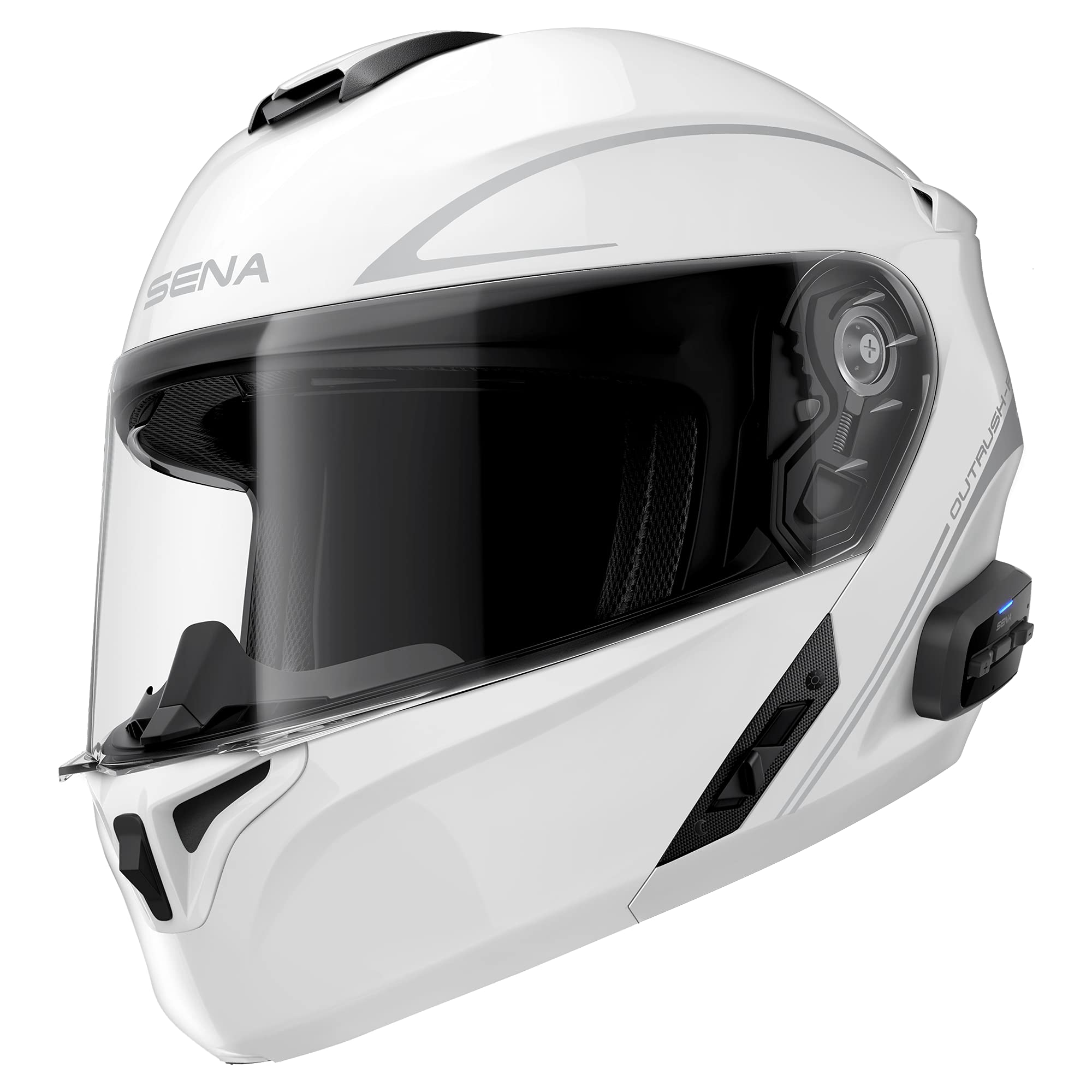 Foto 2 pulgar | Casco De Moto Sena Outrush R Bluetooth Modular Con Intercomunicador - Venta Internacional.