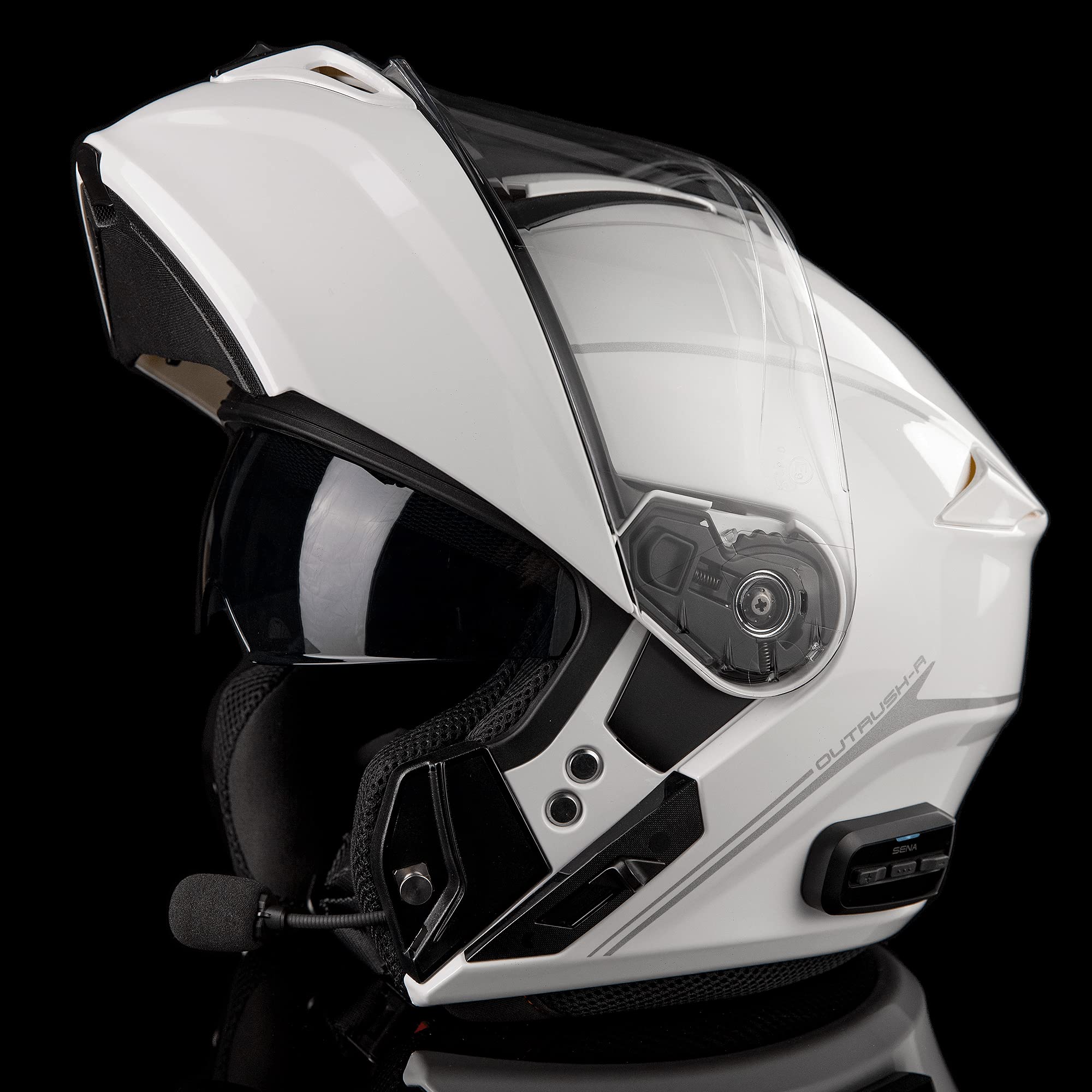 Foto 3 pulgar | Casco De Moto Sena Outrush R Bluetooth Modular Con Intercomunicador - Venta Internacional.
