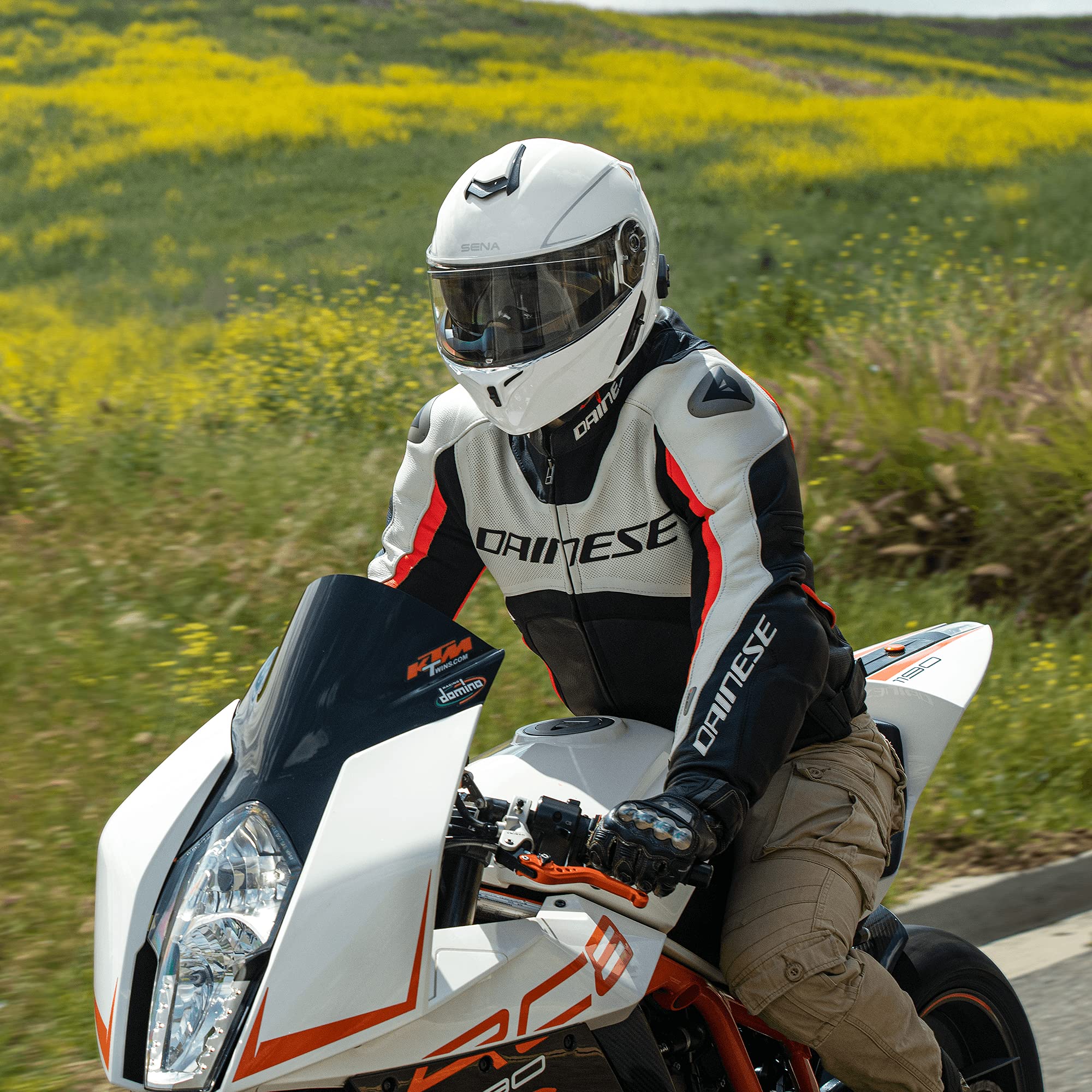 Foto 7 pulgar | Casco De Moto Sena Outrush R Bluetooth Modular Con Intercomunicador - Venta Internacional.