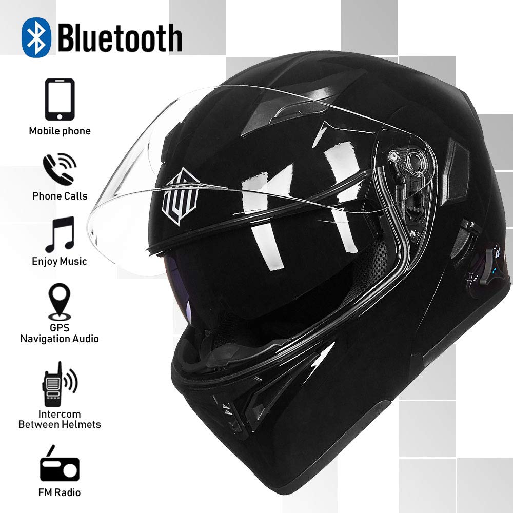 Foto 3 pulgar | Casco De Moto Ilm 902bt Bluetooth Modular Abatible Completo - Venta Internacional.
