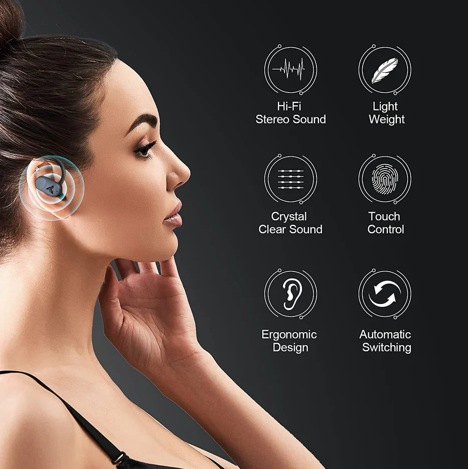 Foto 3 pulgar | Audífonos Deportivos Bluetooth De Tipo Abierto Aliencraft Airwolf