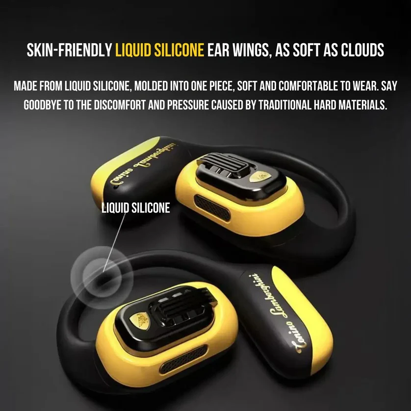 Foto 6 pulgar | Audífonos Deportivos Bluetooth De Tipo Abierto Lamborghini Yellow