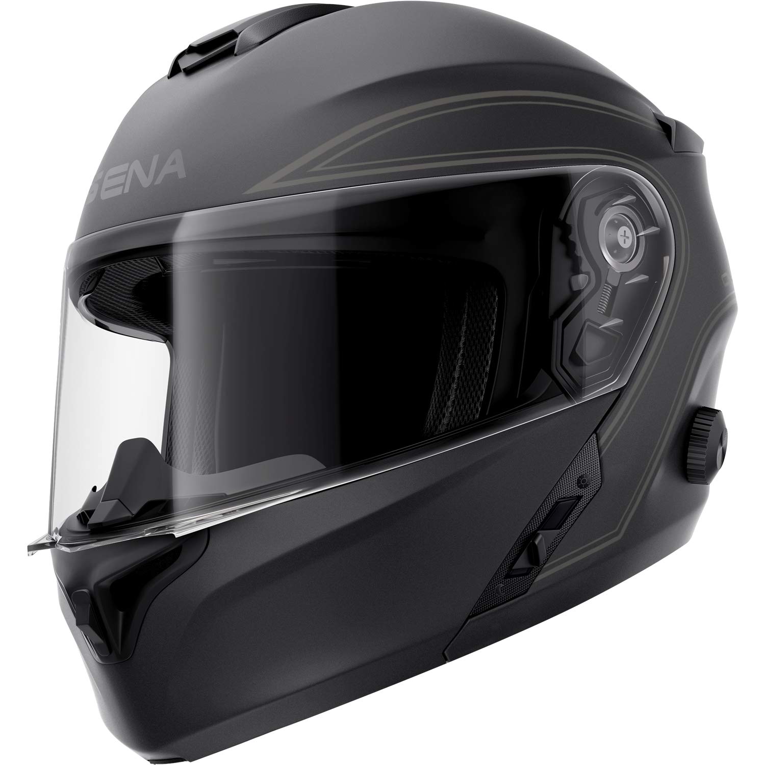 Foto 2 pulgar | Casco Sena Outrush-mb0xl Outrush Flip-up Bt Negro Mate Xl - Venta Internacional.