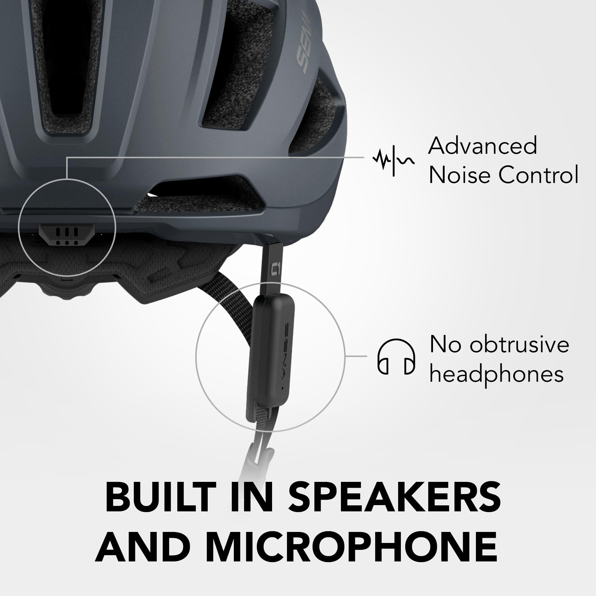 Foto 4 pulgar | Casco De Ciclismo Sena C1 Smart Bluetooth Intercom Gris Grande - Venta Internacional.