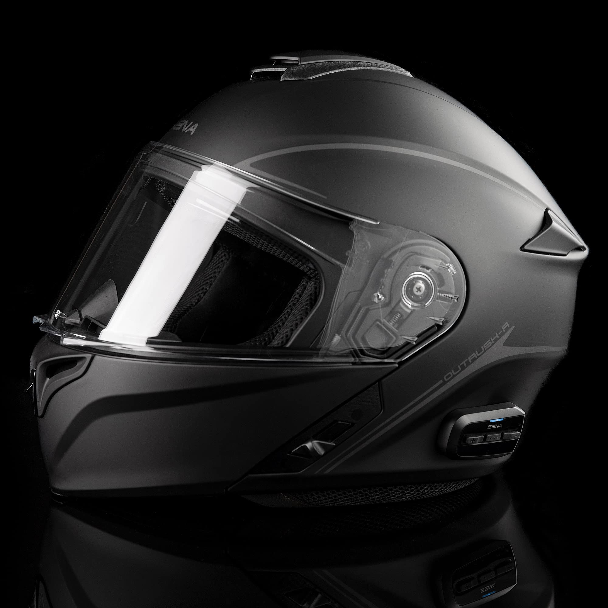Foto 4 pulgar | Casco De Moto Sena Outrush R Bluetooth Modular Con Intercomunicador - Venta Internacional.