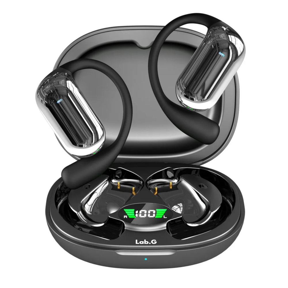 Auriculares Inalámbricos Con Clip Bluetooth 5.4  Diseño De Conducción Ósea Lab.g  Negro