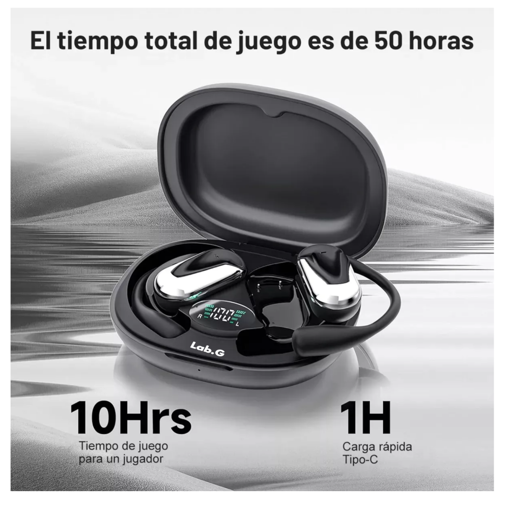 Foto 5 pulgar | Auriculares Inalámbricos Con Clip Bluetooth 5.4  Diseño De Conducción Ósea Lab.g  Negro