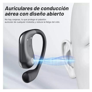 Foto 4 | Auriculares Inalámbricos Con Clip Bluetooth 5.4 Diseño De Conducción Ósea Belug Negro