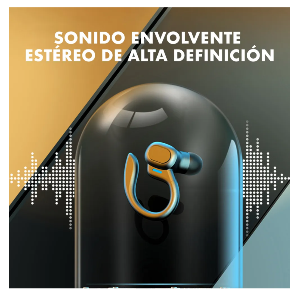 Foto 6 pulgar | Auriculares Deportivos Inalámbricos Bt5.4 Con Gancho Belug  Negro