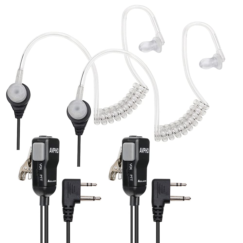 Auriculares De Seguridad Midland Avph3 Transparent Ptt/vox Black - Venta Internacional.