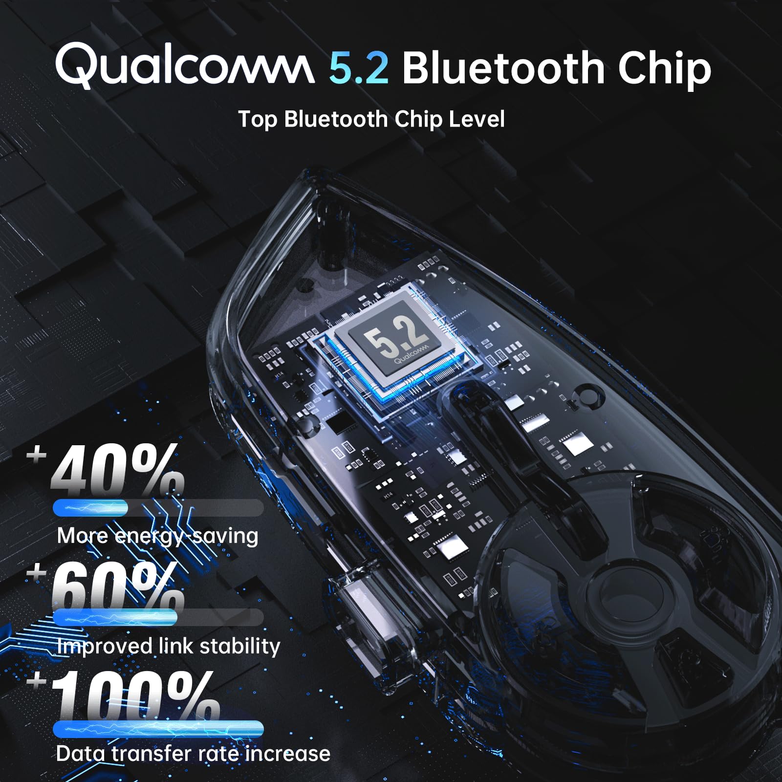 Foto 4 pulgar | Intercomunicador Bluetooth Para Motocicleta Gearelec V5.2 Bt 1500m - Venta Internacional.