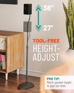Foto 2 | Par de Soportes de Altavoz Echogear Universales con Altura Ajustable - Venta Internacional