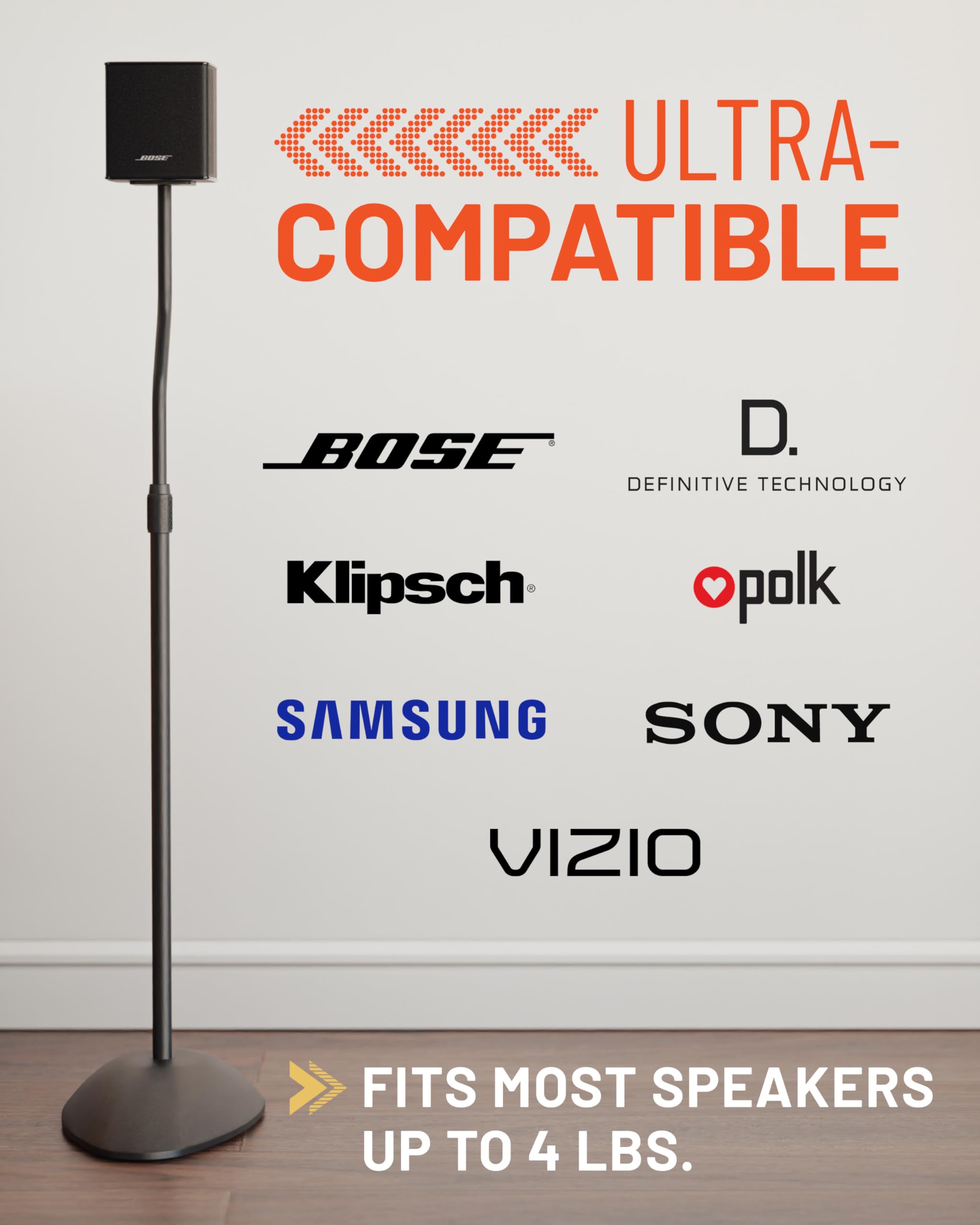 Foto 5 pulgar | Par de Soportes de Altavoz Echogear Universales con Altura Ajustable - Venta Internacional
