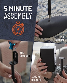 Foto 6 | Par de Soportes de Altavoz Echogear Universales con Altura Ajustable - Venta Internacional