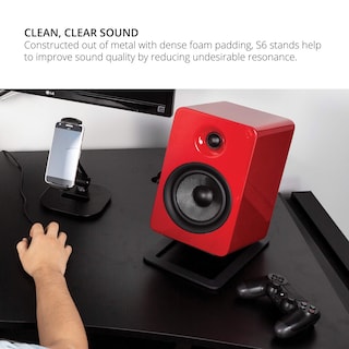 Foto 6 | Soportes De Altavoz De Escritorio Kanto S6 Inclinados Para Altavoces De Estantería - Venta Internacional.